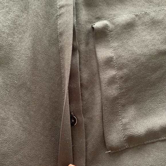 Zara sheer black shirt with studded collar - Picture 4 of 8